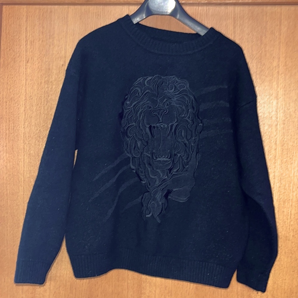 Pelle Pelle black wool sweater men’s.